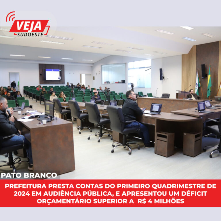 Prefeitura presta contas do primeiro quadrimestre de 2024 