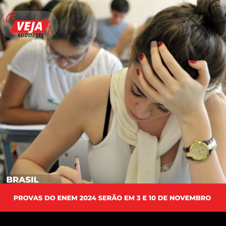 Provas do Enem 2024 serão em 3 e 10 de novembro