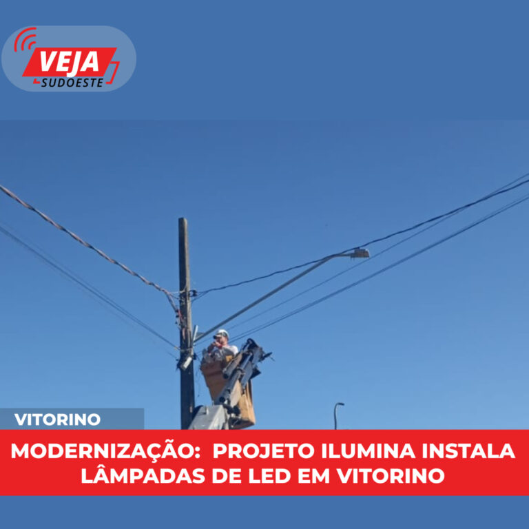 Iniciam as obras do projeto Ilumina Vitorino, com objetivo de modernizar a iluminação pública