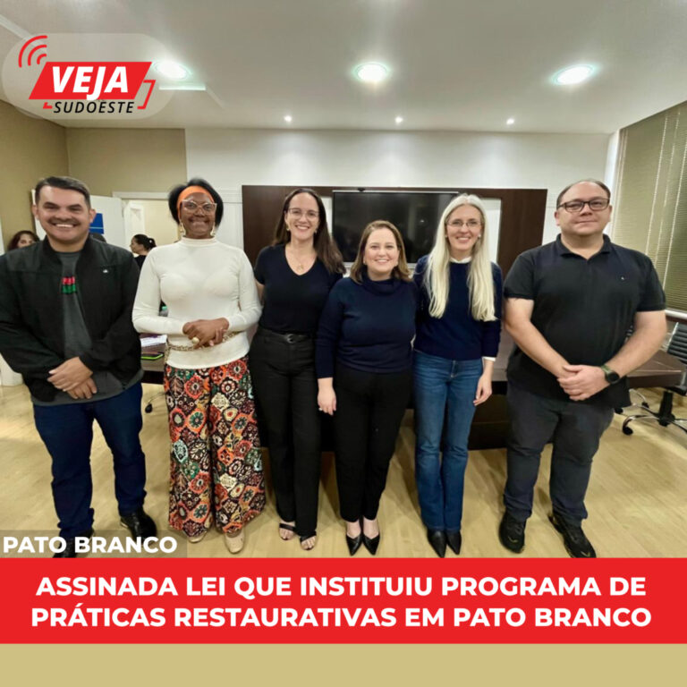 Assinada Lei que instituiu Programa de Práticas Restaurativas em Pato Branco