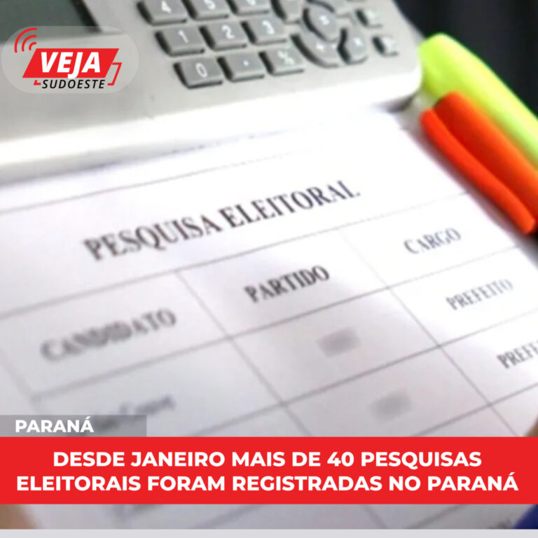 Desde janeiro mais de 40 pesquisas eleitorais foram registradas no Paraná