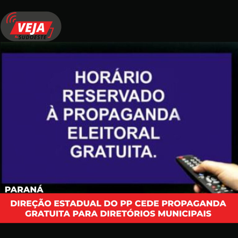 Direção estadual do PP cede propaganda gratuita para diretórios municipais