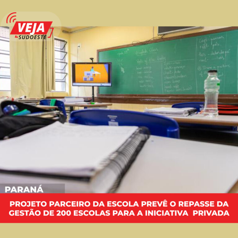 Projeto Parceiro da Escola prevê o repasse da gestão de 200 escolas para a iniciativa  privada