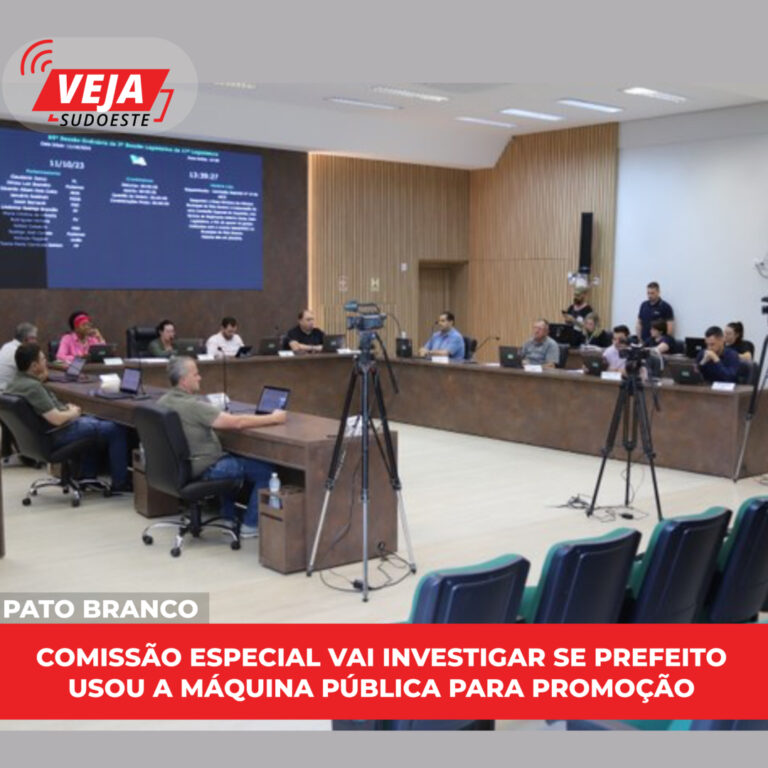 Comissão Especial vai investigar se prefeito usou a máquina pública para promoção 