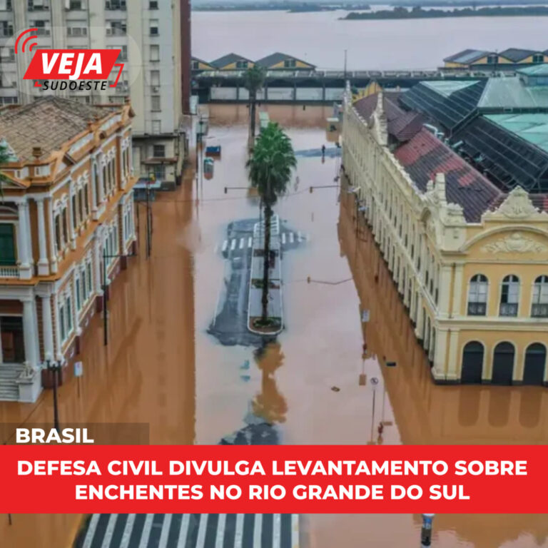 Defesa Civil divulga levantamento sobre enchentes no Rio Grande do Sul