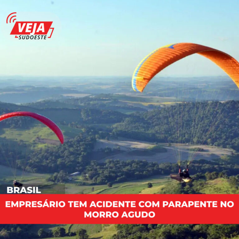 Empresário tem acidente com Parapente no Morro Agudo