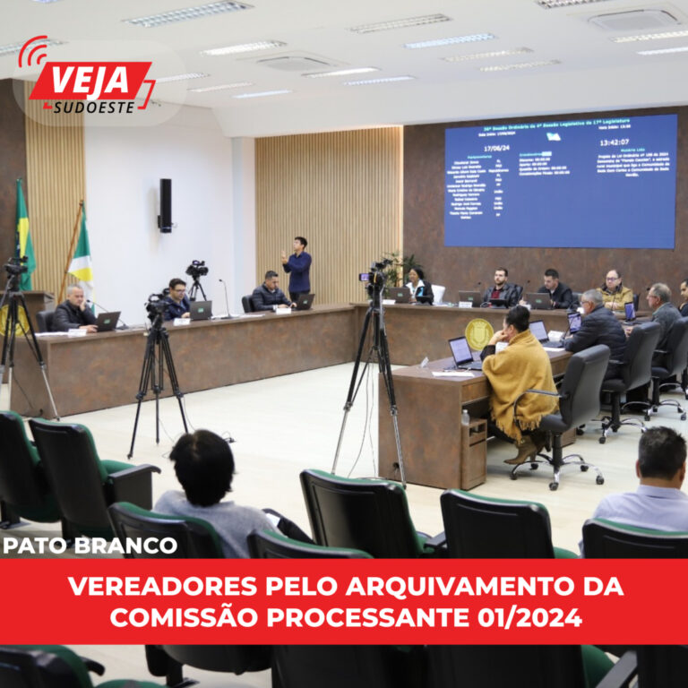 Vereadores pelo arquivamento da Comissão Processante 01/2024