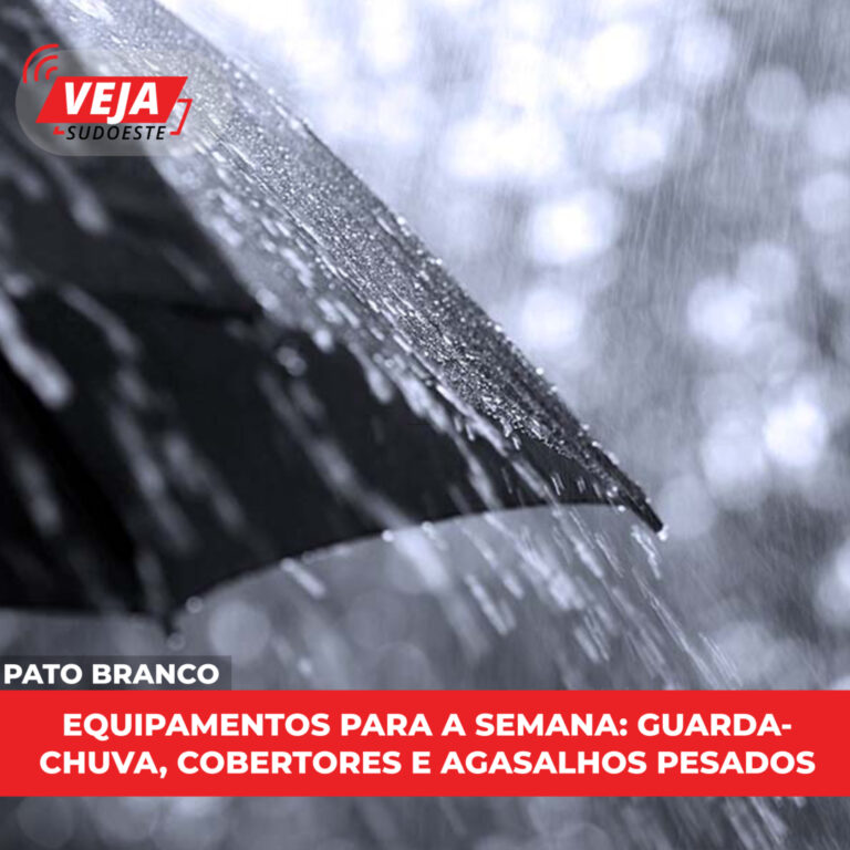 Equipamentos para a semana: guarda-chuva, cobertores e agasalhos pesados