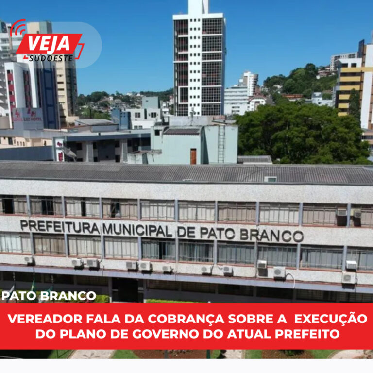 Vereador fala da cobrança sobre a  execução do plano de governo do atual prefeito 