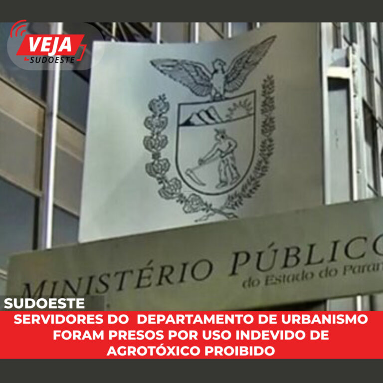 Servidores do  Departamento de Urbanismo foram presos por uso indevido de agrotóxico proibido