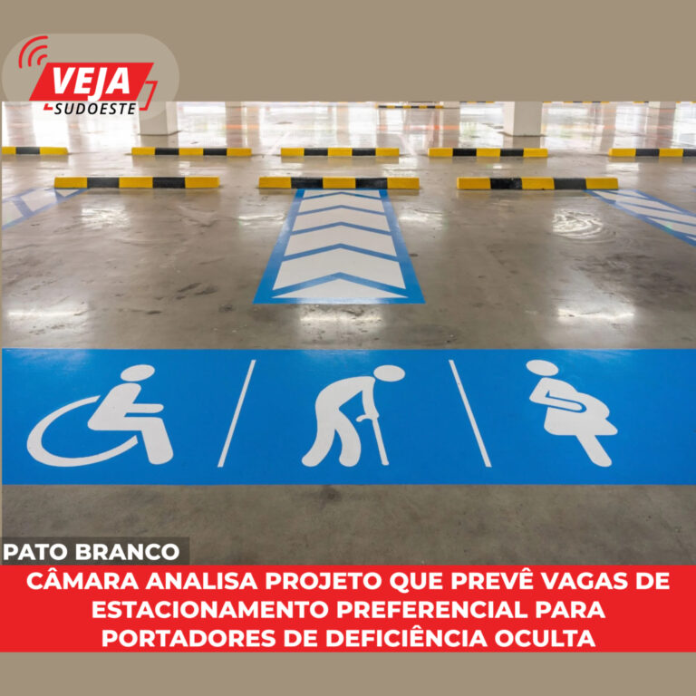 Câmara analisa projeto que prevê vagas de estacionamento preferencial para portadores de deficiência oculta