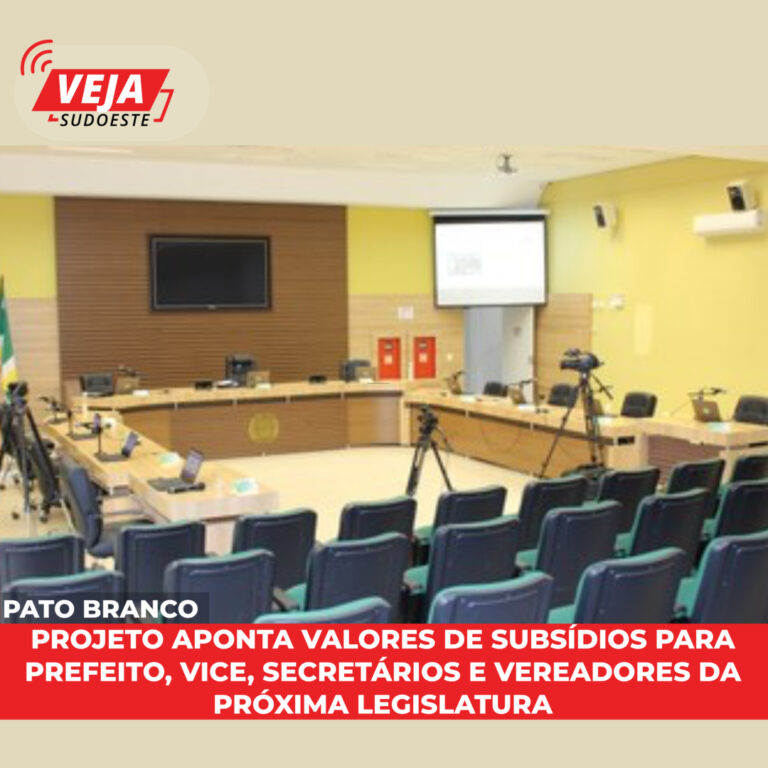 Projeto aponta valores de subsídios para prefeito, vice, secretários e vereadores da próxima legislatura  