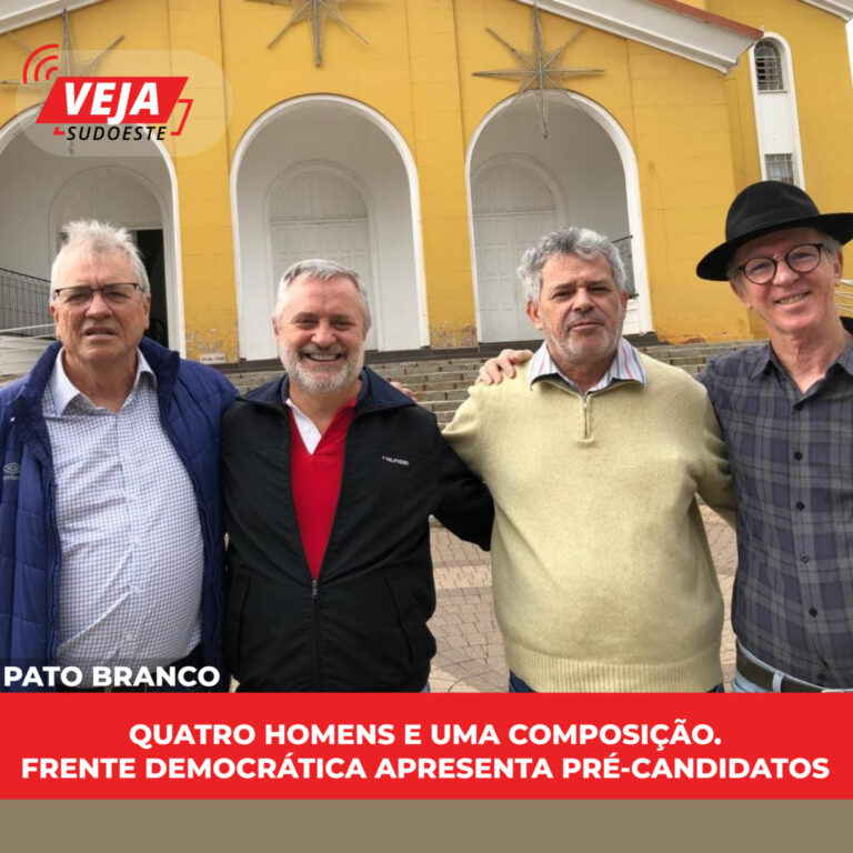 Quatro homens e uma composição. Frente democrática apresenta pré-candidatos