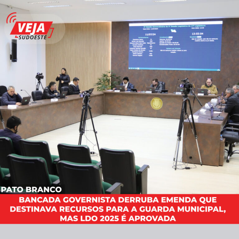 Bancada governista derruba emenda que destinava recursos para a guarda municipal, mas LDO 2025 é aprovada