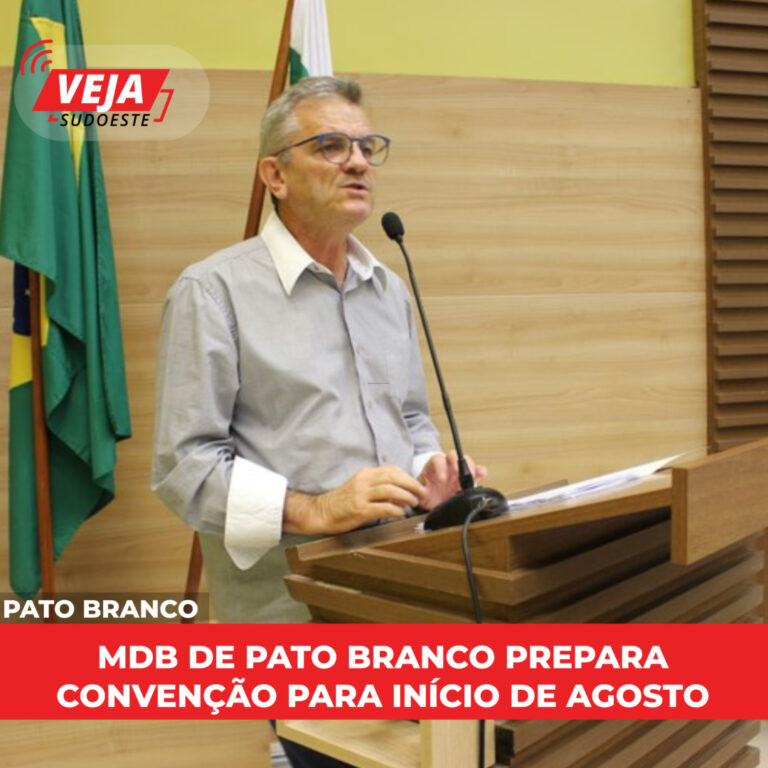 MDB de Pato Branco prepara convenção para início de agosto