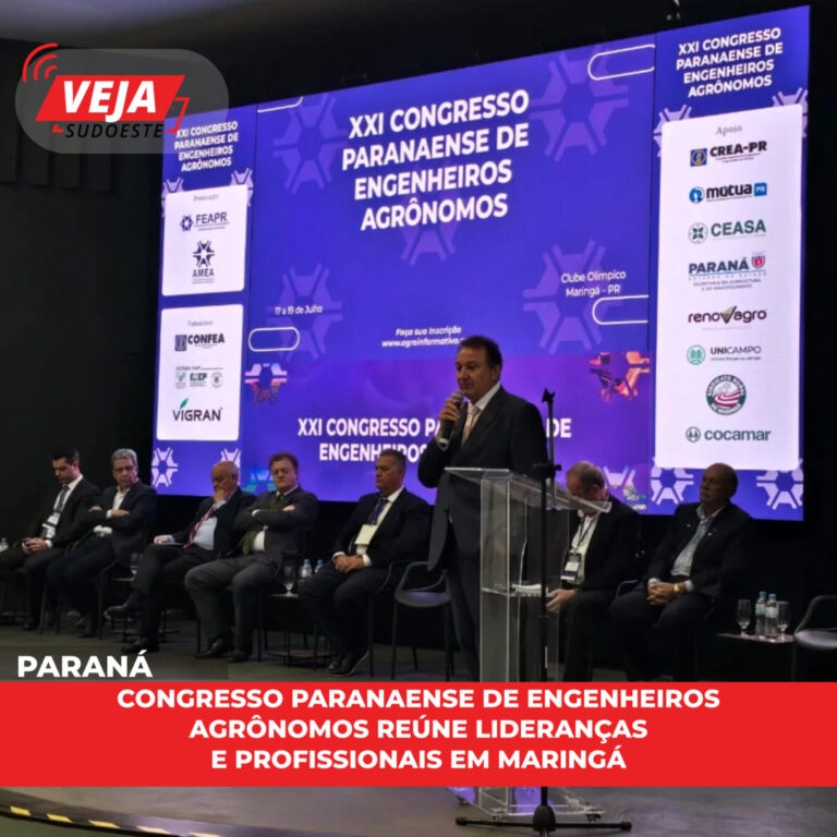 Abertura do XXI Congresso Paranaense de Engenheiros Agrônomos reúne lideranças e profissionais em Maringá