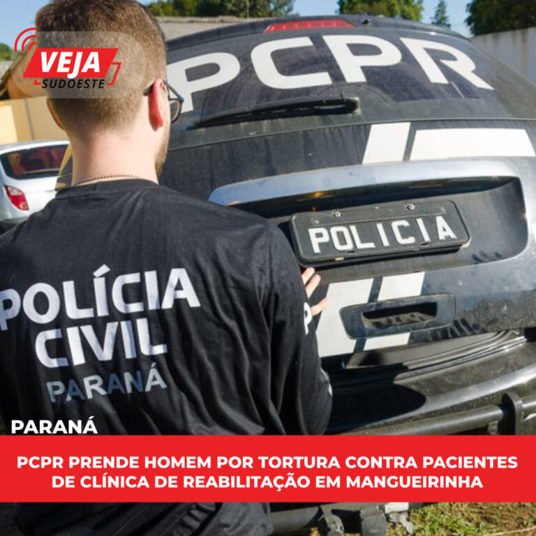 PCPR prende homem por tortura contra pacientes de clínica de reabilitação em Mangueirinha