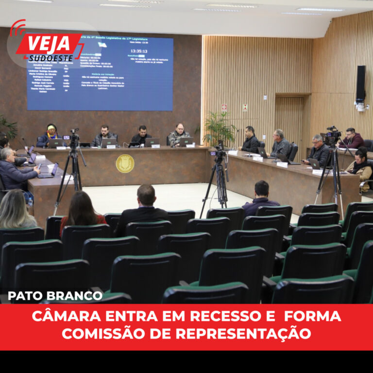 Câmara entra em recesso e  forma comissão de representação 