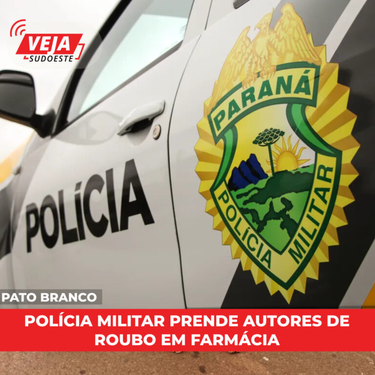 Polícia Militar prende autores de roubo em farmácia