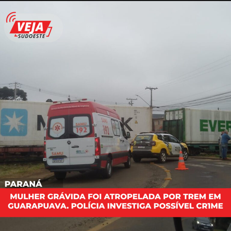 Mulher grávida foi atropelada por trem em Guarapuava. Polícia investiga possível crime