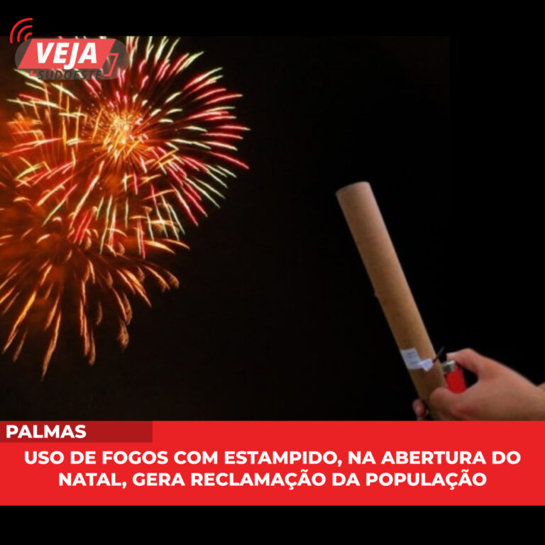 Fogos usados na abertura do Natal em Palmas geram reclamação da população