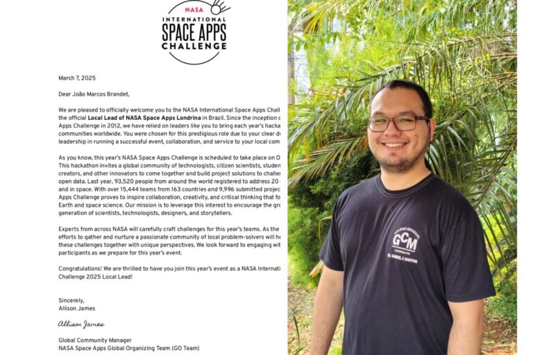 Professor paranaense vai liderar hackathon da NASA em Londrina