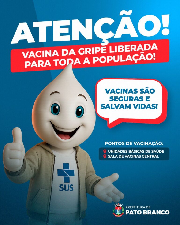 Alerta Gripe: Pato Branco registra baixa vacinação e aumento de casos graves em crianças